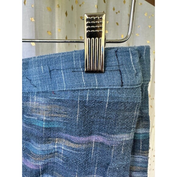 Kantha Indigo Dyed Saree Batik Ikat Wrap Hook Midi Skirt One Size - Picture 4 of 8